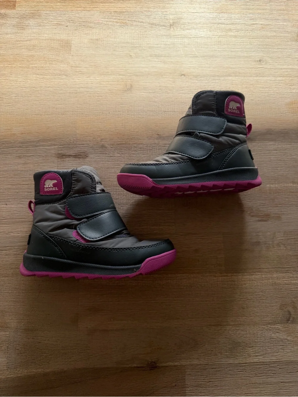 Sorel Toddler Gray and Pink Winter Boots Size 10